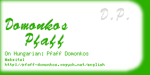 domonkos pfaff business card